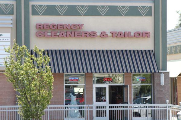 Storefront for Regency Cleaners and Tailor