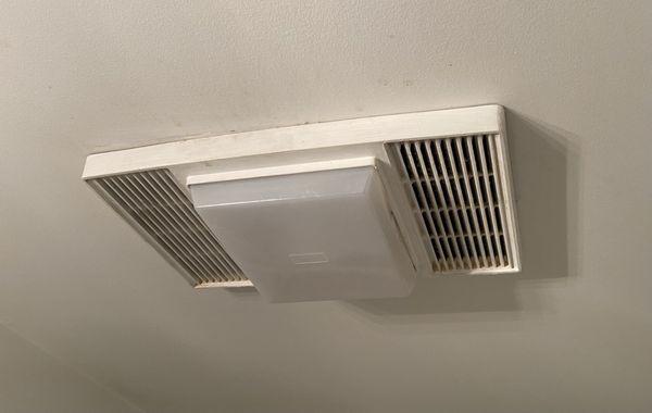 Repaired bathroom vent fan