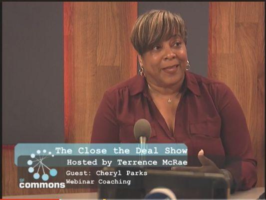 Just say Yes! My first TV appearance on The Close the Deal Show in November, 2019.   Cheryl Parks, The Sales Growth Coach