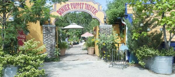 Entrance through a wonderful flower filled courtyard