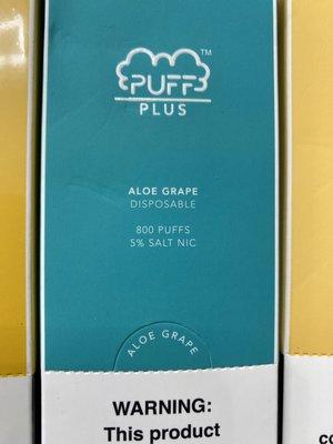 PUFF PLUS ALOE GRAPE PUFF PLUS DISPOSABLE VAPE PEN PUFF LIMITED EDITION