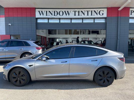 Tesla Model 3
Front two 35% xpel
Backhalf 15% xpel