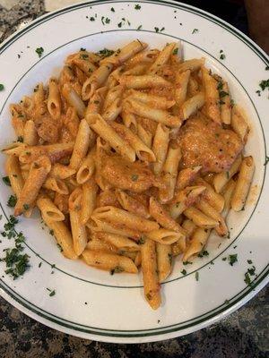 Penne a la vodka with chicken