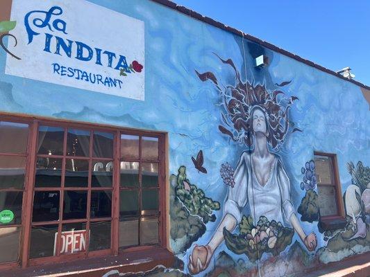 Mural on the side of La Indita