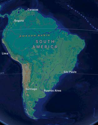 This is South America in case you didn't know