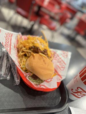 California burger combo with chili cheese fries