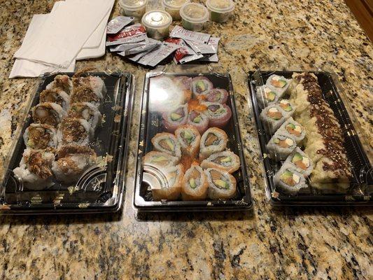 1/14/23 - Yummy variety of Sushi Rolls for the Family