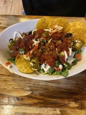 Taco salad with chorizo