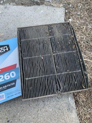 This is the cabin air filter that I replaced myself! What a fu***** joke!!!!