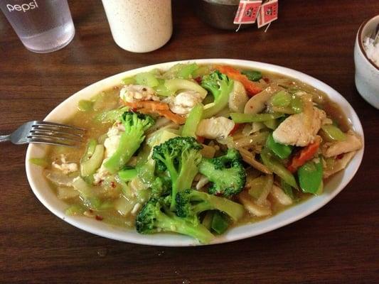 General Ching's Chicken - stir fry, not fried!  Very good ;)