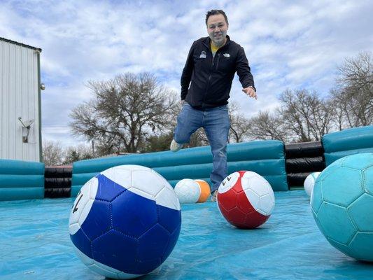 Pool Table Soccer Bounce house party rentals delivered to Houston, Austin, & Dallas, Texas.