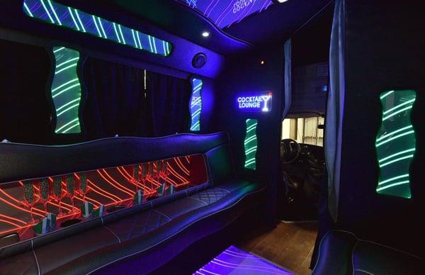 Brand New Exotic Party Bus with LED lights Throughout, Premium Sound System, four wet bars, Privacy Curtins, 42" HGTV and DVD...