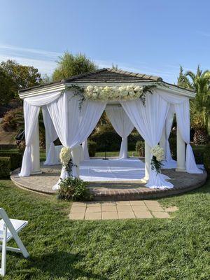 Gazebo Drapes for Wedding Ceremony