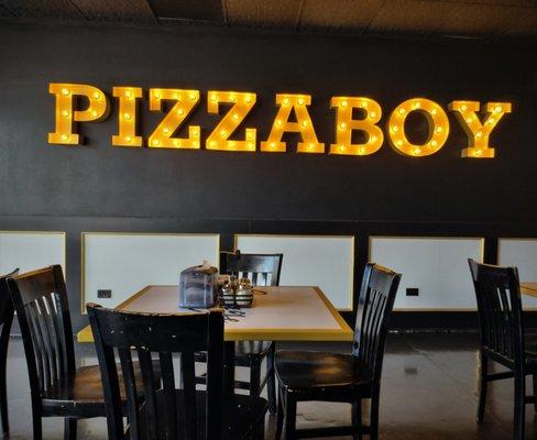 The one and only Pizzaboy....awesome decor and enjoyable atmosphere!!