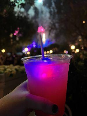 Raspberry Lemonade (Pride Nite) with a fireworks view