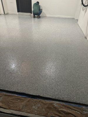 New garage floor on Cape Coral home