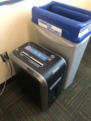 Paper shredder and commingled recyclables