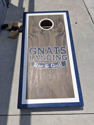 Shuffle board game outside