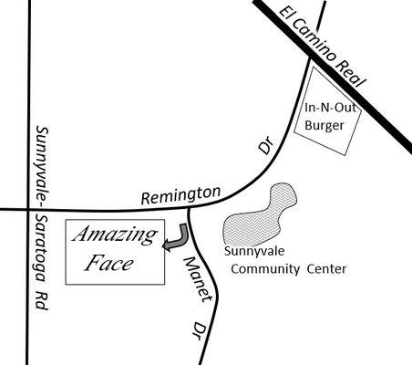 The new location of Amazing Face 500 E. Remington Dr. Suite #14, Sunnyvale (no longer on El Camino Real)