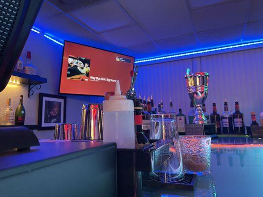 The bar area