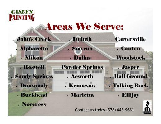 Areas We Serve