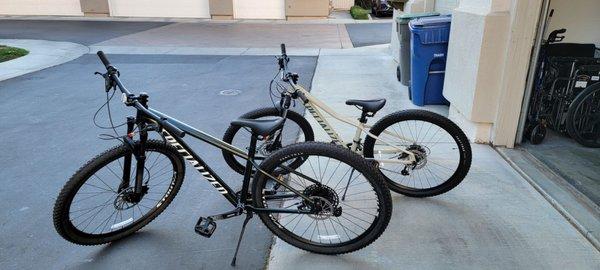 Very happy with our purchase of his and hers bike. Specialized Rockhopper sport and Expert.