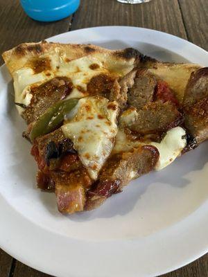 Spicy sausage pizza