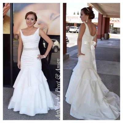 Our gorgeous bride Maria. Loved her dress  We did smokey eyes with nude lips and lose bun for her hair.