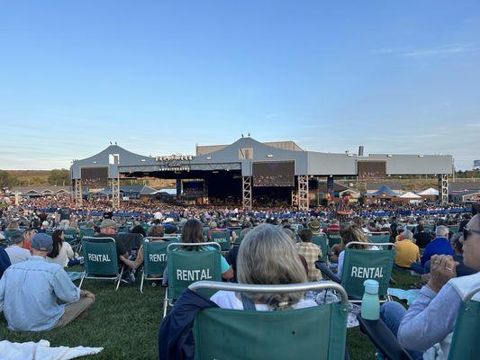 Lawn seats at a Willie Nelson concert