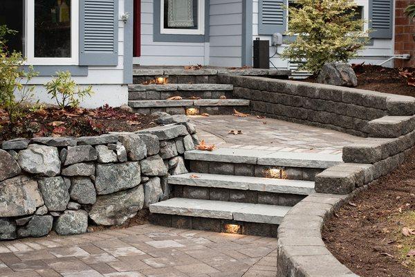 Perfe natural step stone. Amazing quality work from Delta Pavers LLC.