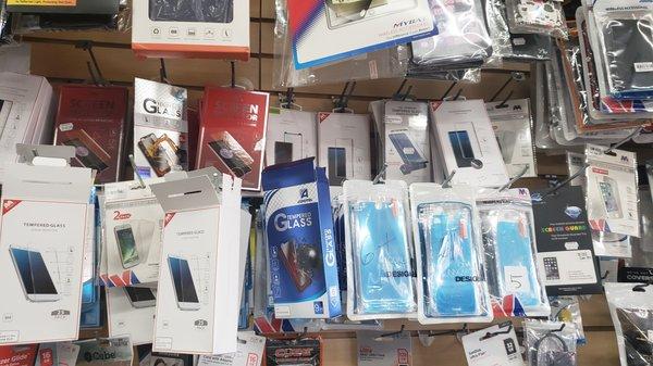 screen protectors and wide variety of phone cases