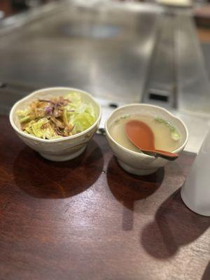 Salad and soup