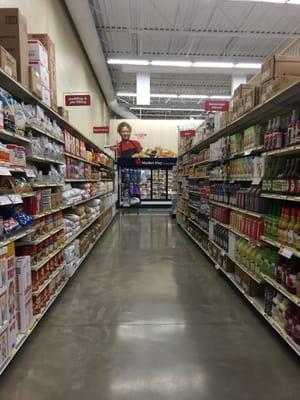 Large clean wide aisles