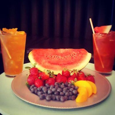 Freshly brewed infused iced teas.