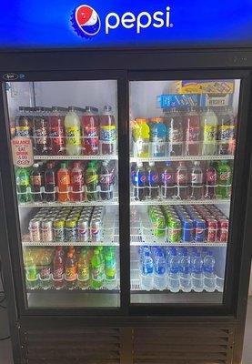 A variety of Ice cold beverages