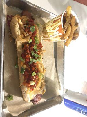 Massive chili dog