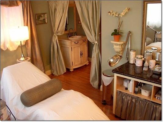 This is our main treatment room for our facials, waxing, and body treatments.