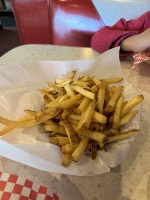 That's a single serving fries. Feeds three!