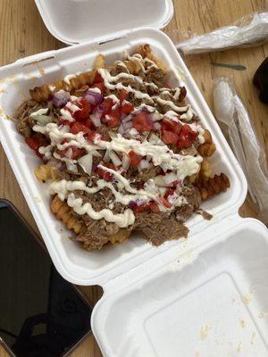 Adobo loaded fries