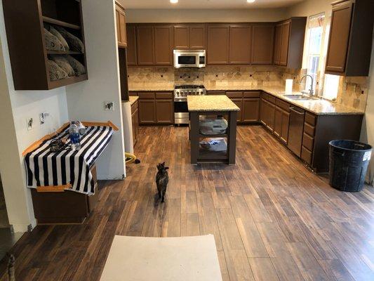 Replaced old hardwood and carpet with new flooring from Flooring Liquidators currently being installed in my house