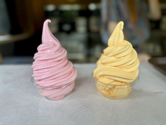 DOLE Whip- Strawberry Cup and DOLE Whip- Orange Cup