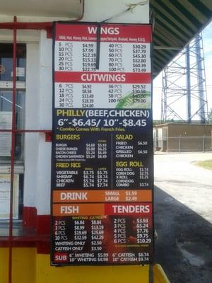 Up to date menu pricing