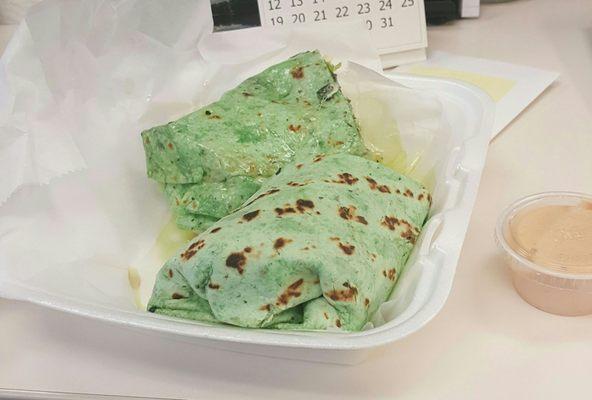 Ginos special spinach wrap