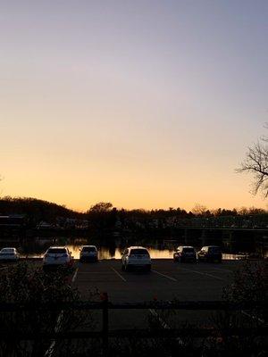 Sunset looking over the river