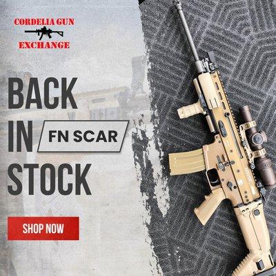 The FN SCAR 17S NRCH is back in stock at Cordelia Gun Exchange.