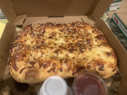 Cheesy bread free with our order.