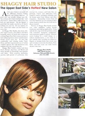 Shaggy Hair Studio featured in Resident Magazine.