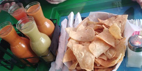 Free Chips and Hot Sauce Options