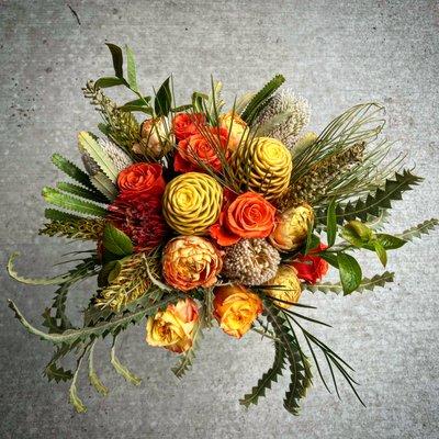 Tropical hand-tied bouquet