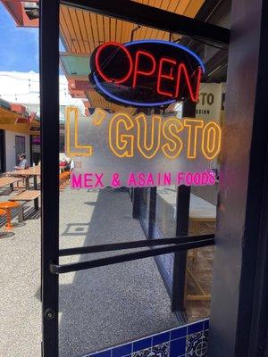 Mex and Asian food sign